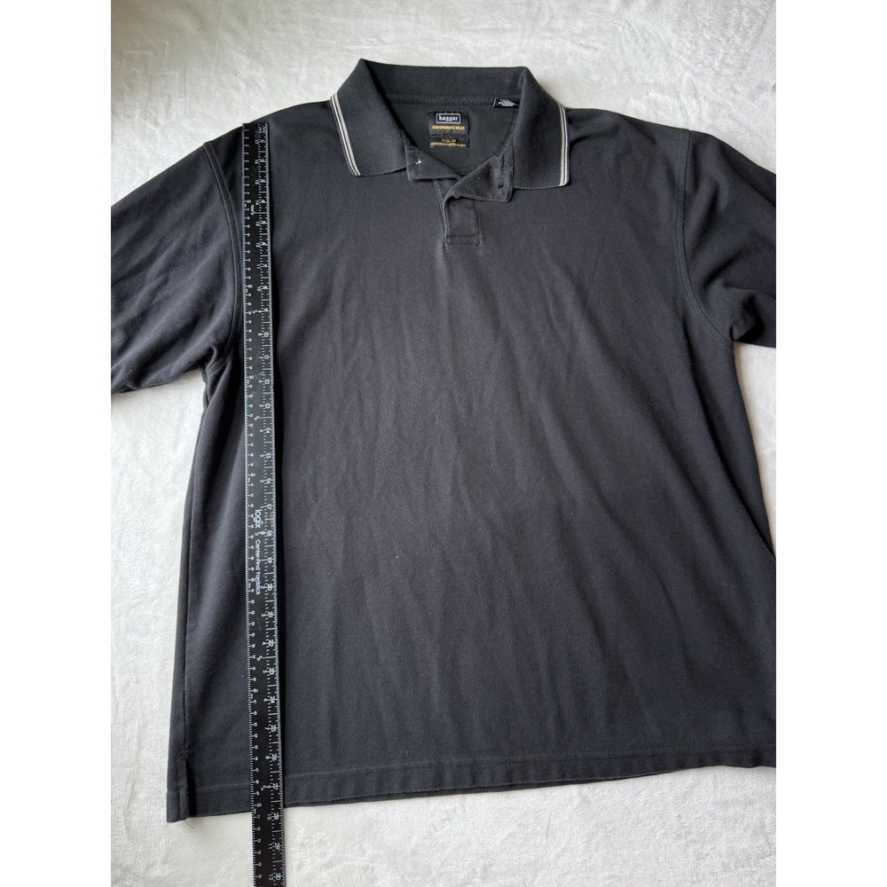 Haggar Performance Wear Men's Short Sleeve Black Cool 18 Golf Polo Shirt Sz XL - Picture 4 of 7
